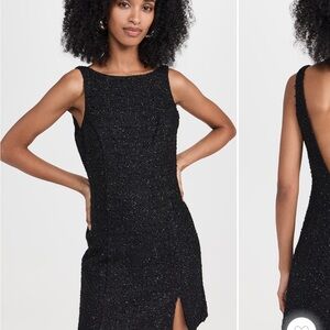 Wayf scooped back mini dress black M NWT